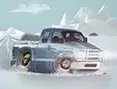 New Pickup Parking Winter Night