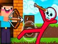 Noob archer vs Stickman Zombie: zombie shooter
