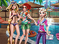 Princesses Chillin at the Pool