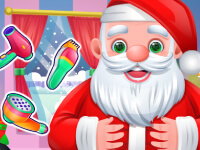 Santa beim Friseur