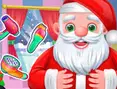 Santa beim Friseur