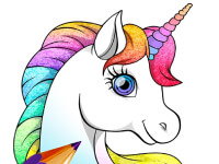 Unicorn Dress Up Coloring Book